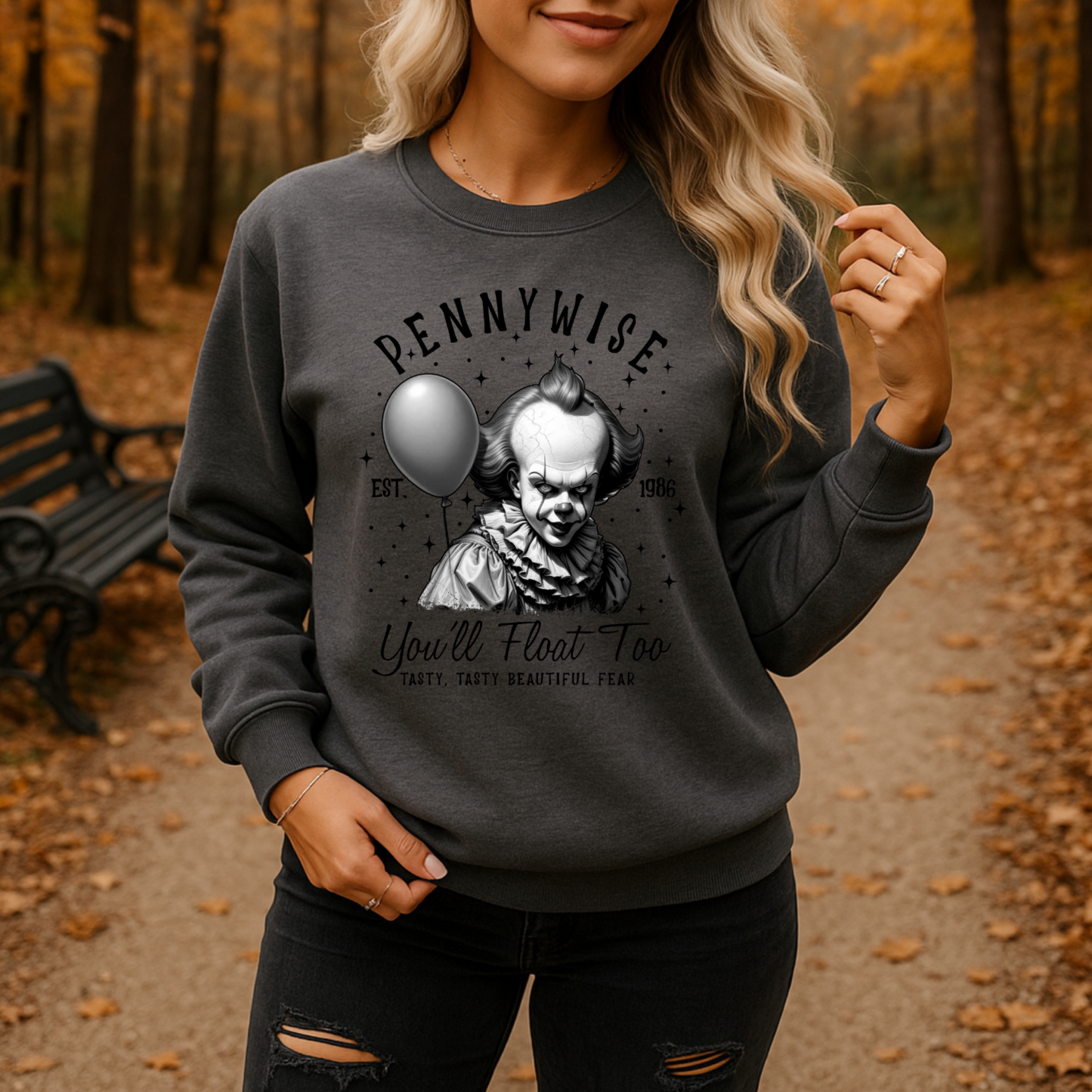 PENNYWISE EST 1986 YOU'LL FLOAT TOO TASTY, TASTY BEAUTIFUL FEAR