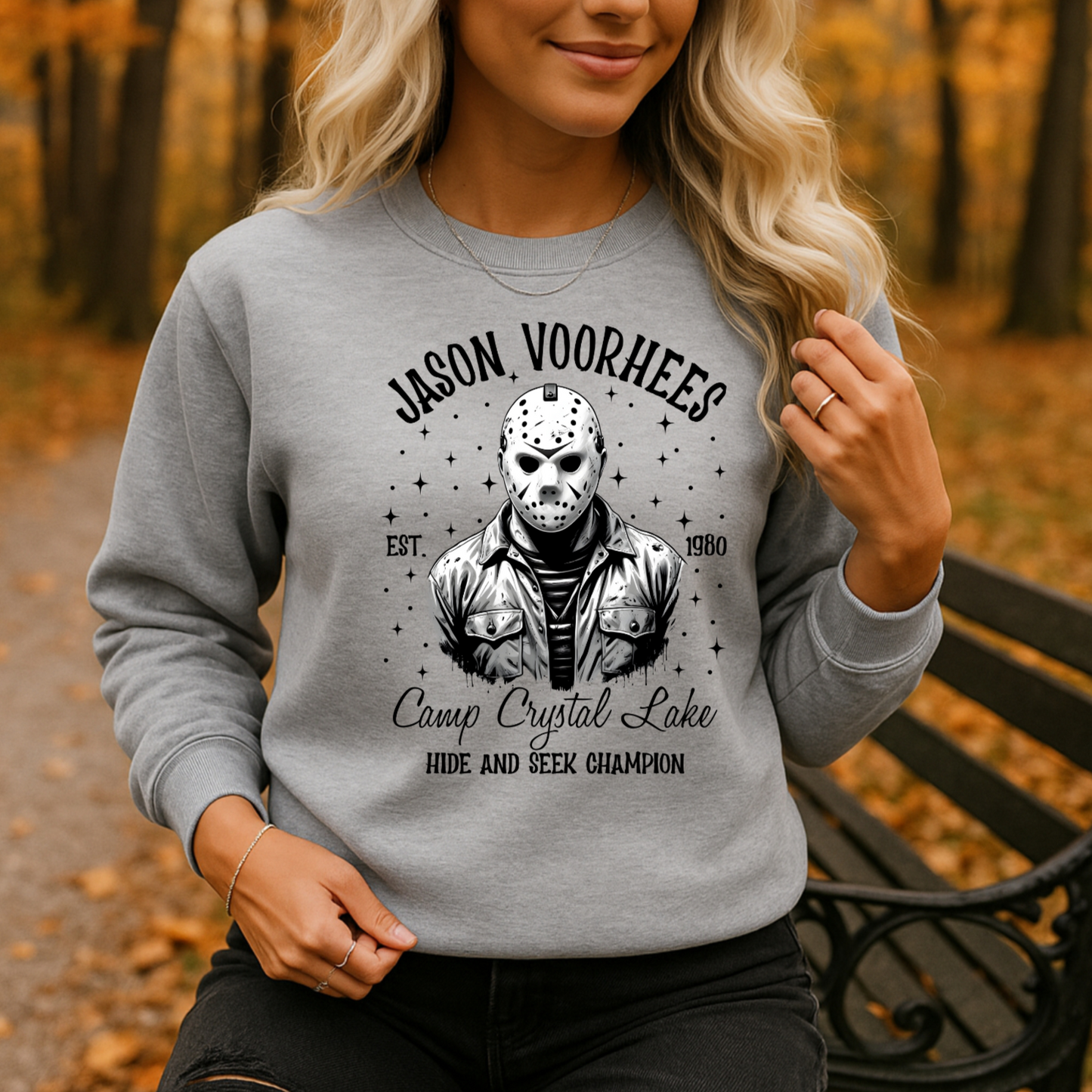 JASON VOORHEES EST 1980 CAMP CRYSTAL LAKE HIDE AND SEEK CHAMPION