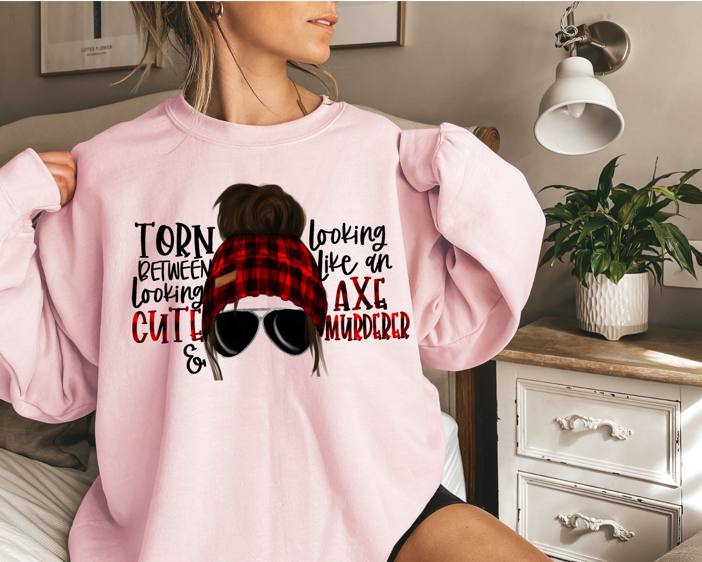 torn between looking cute & looking like an axe murderer