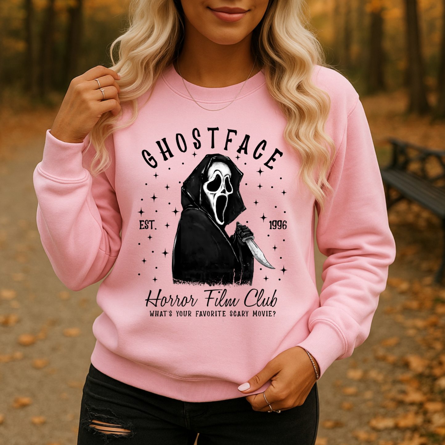 GHOSTFACE EST 1996 HORROR FILM CLUB WHAT'S YOUR FAVORITE SCARY MOVIE?